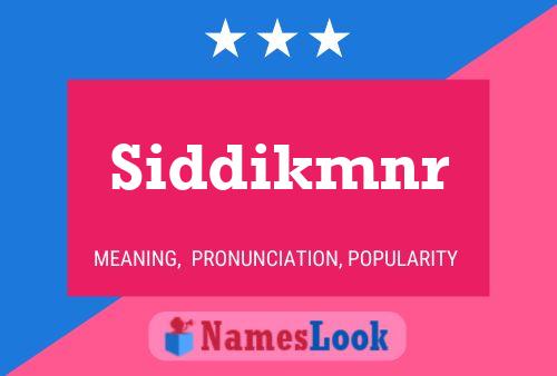 ملصق اسم Siddikmnr