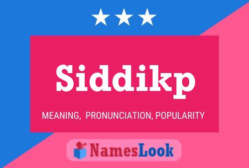 ملصق اسم Siddikp