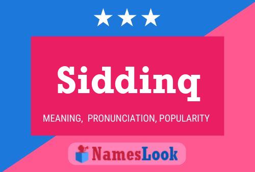 ملصق اسم Siddinq