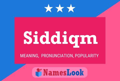 ملصق اسم Siddiqm