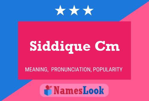 ملصق اسم Siddique Cm