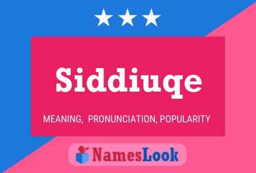 ملصق اسم Siddiuqe