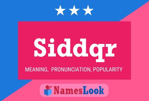 ملصق اسم Siddqr