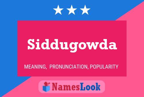 ملصق اسم Siddugowda