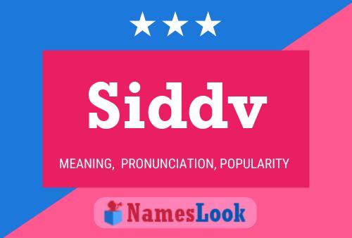 ملصق اسم Siddv