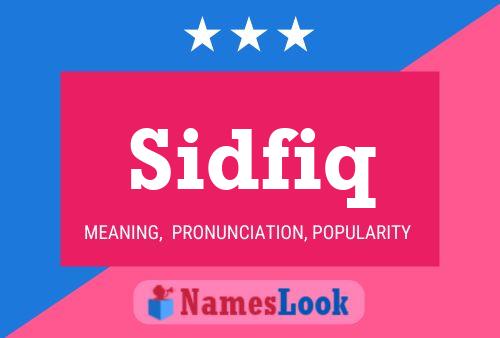 ملصق اسم Sidfiq