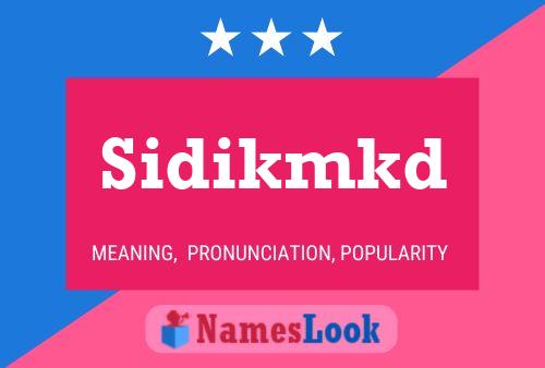 ملصق اسم Sidikmkd