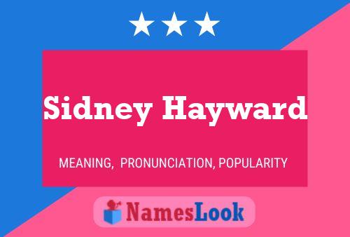 ملصق اسم Sidney Hayward