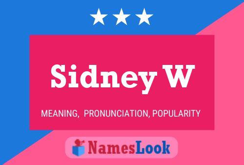 ملصق اسم Sidney W