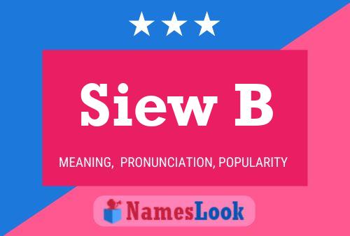 ملصق اسم Siew B