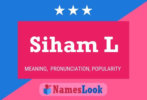 ملصق اسم Siham L