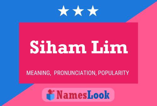 ملصق اسم Siham Lim