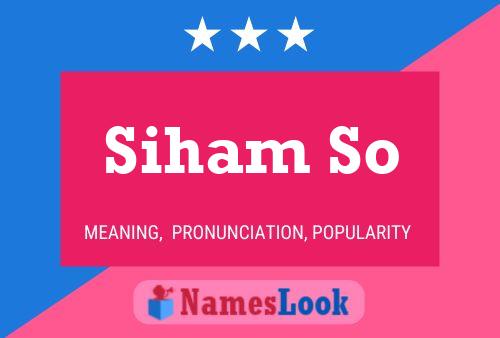 ملصق اسم Siham So