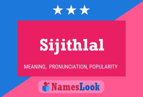 ملصق اسم Sijithlal