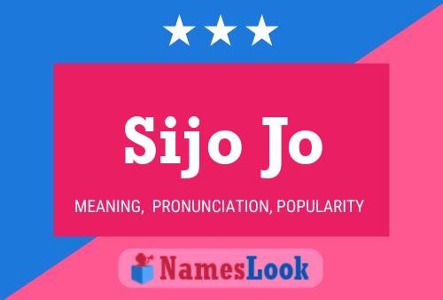 ملصق اسم Sijo Jo