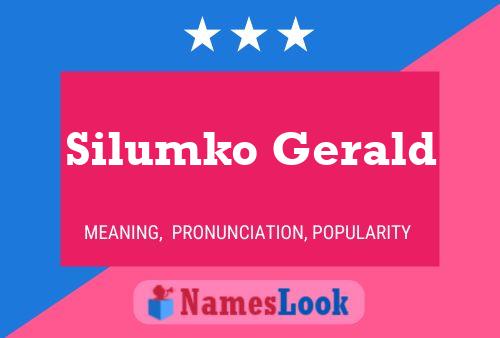 ملصق اسم Silumko Gerald