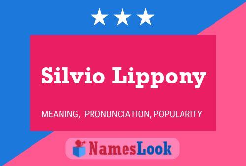 ملصق اسم Silvio Lippony