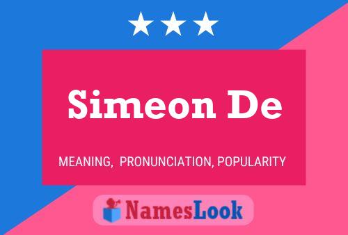 ملصق اسم Simeon De