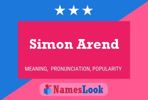 ملصق اسم Simon Arend