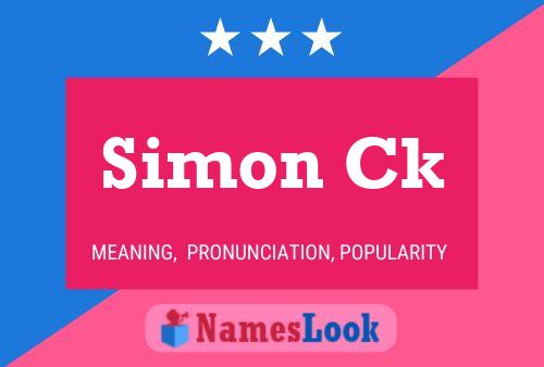 ملصق اسم Simon Ck