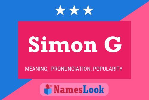 ملصق اسم Simon G