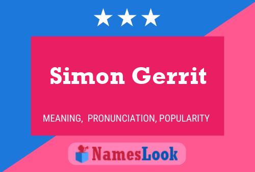 ملصق اسم Simon Gerrit