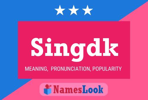 ملصق اسم Singdk