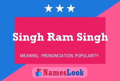 ملصق اسم Singh Ram Singh