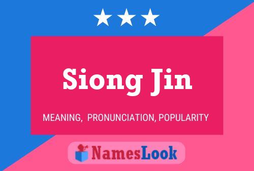 ملصق اسم Siong Jin