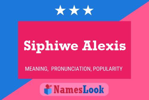 ملصق اسم Siphiwe Alexis