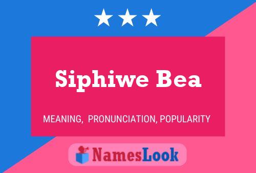 ملصق اسم Siphiwe Bea