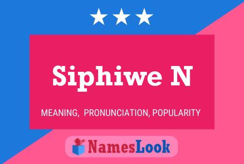 ملصق اسم Siphiwe N