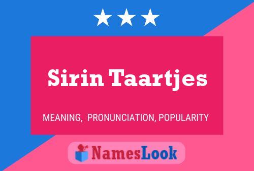 ملصق اسم Sirin Taartjes