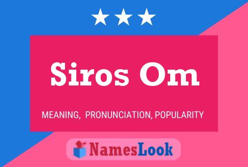 ملصق اسم Siros Om