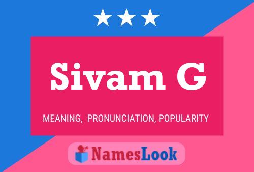 ملصق اسم Sivam G