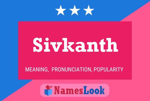 ملصق اسم Sivkanth