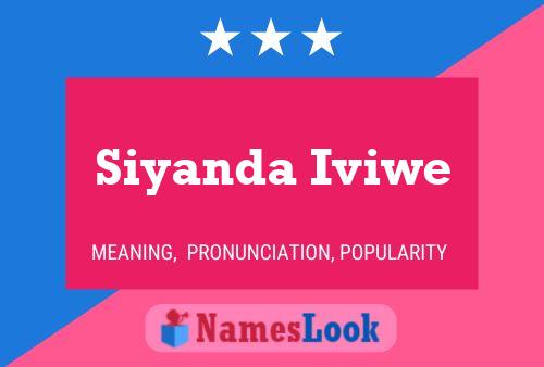 ملصق اسم Siyanda Iviwe