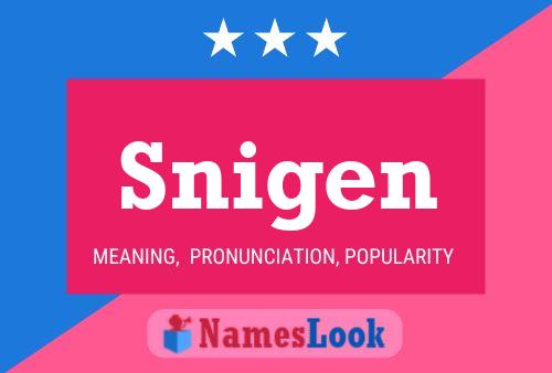 ملصق اسم Snigen