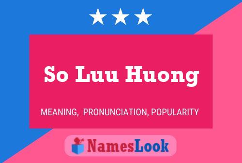 ملصق اسم So Luu Huong