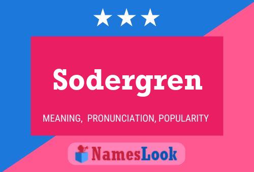 ملصق اسم Sodergren