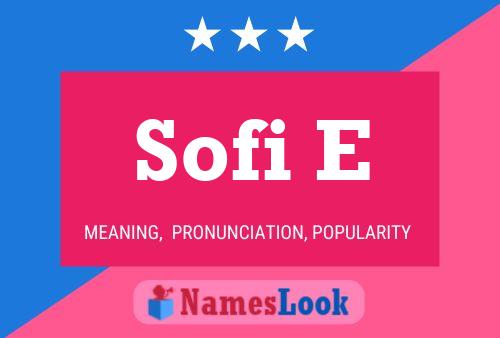 ملصق اسم Sofi E