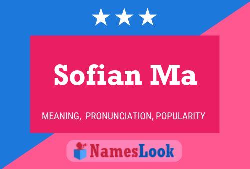 ملصق اسم Sofian Ma