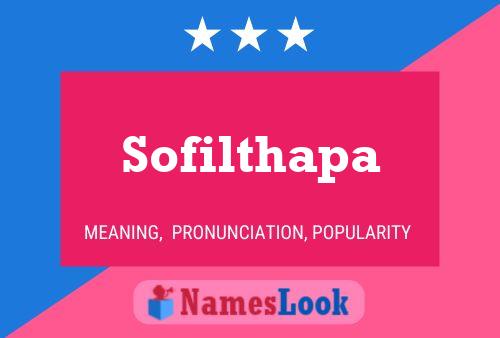 ملصق اسم Sofilthapa