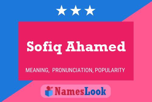 ملصق اسم Sofiq Ahamed