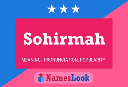 ملصق اسم Sohirmah