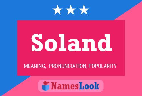 ملصق اسم Soland