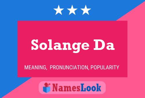 ملصق اسم Solange Da