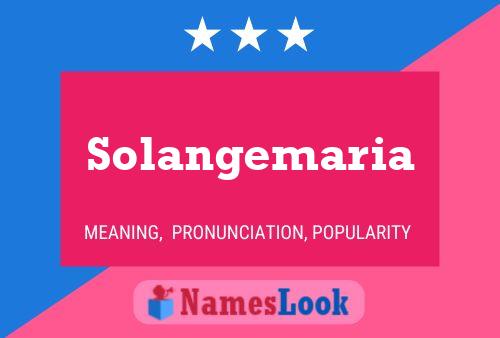 ملصق اسم Solangemaria