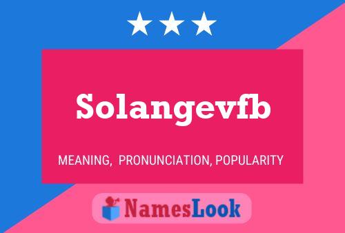 ملصق اسم Solangevfb