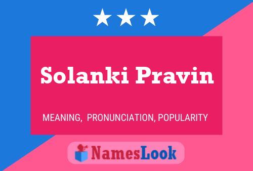 ملصق اسم Solanki Pravin